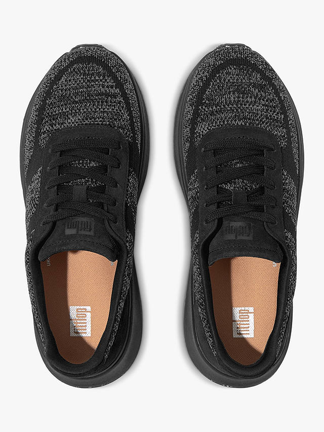 FitFlop F-Mode Knitted Trainers, All Black