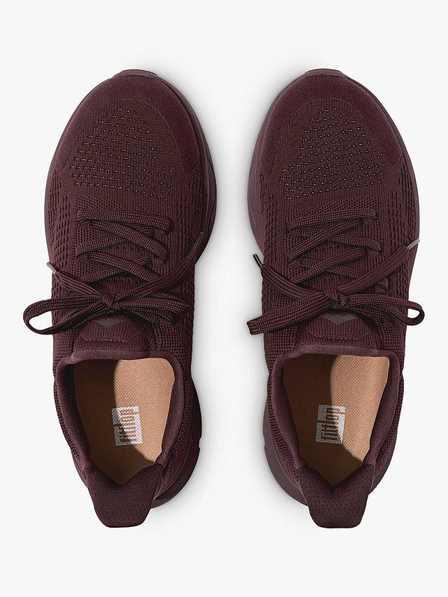 FitFlop Vitmain Knitted Trainers, Raisin Purple