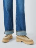 John Lewis Paddock Leather/Suede Lugsole Combat Boots