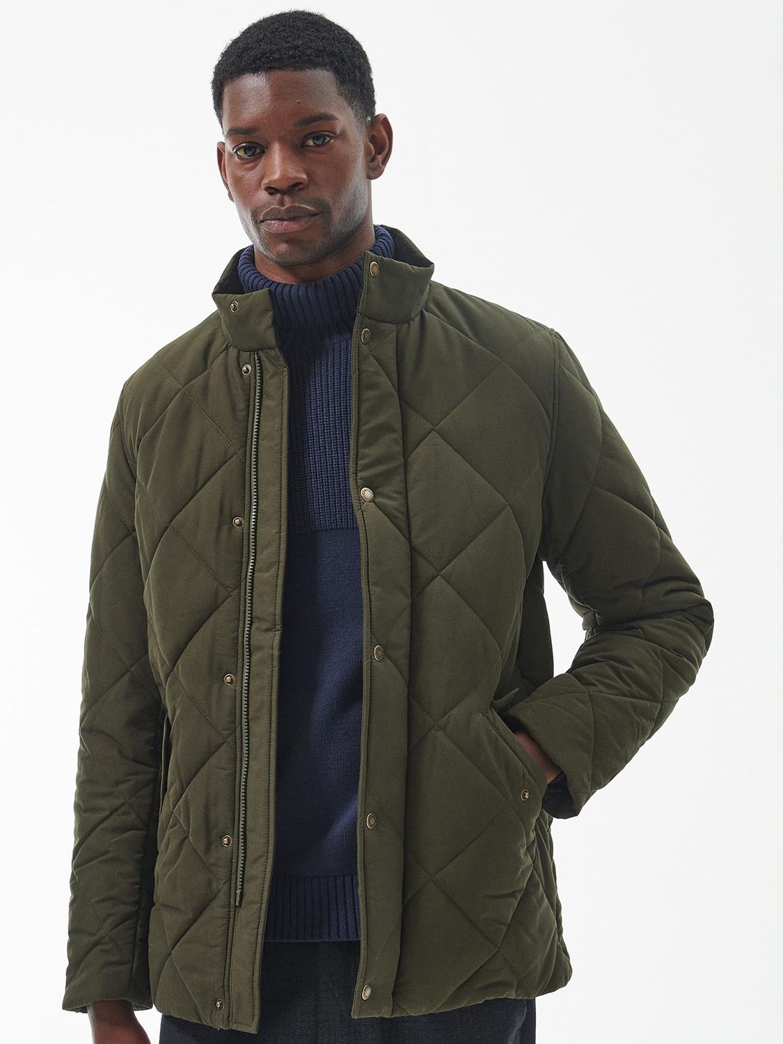 Barbour Winter Chelsea Quilted Jacket, Olive Green