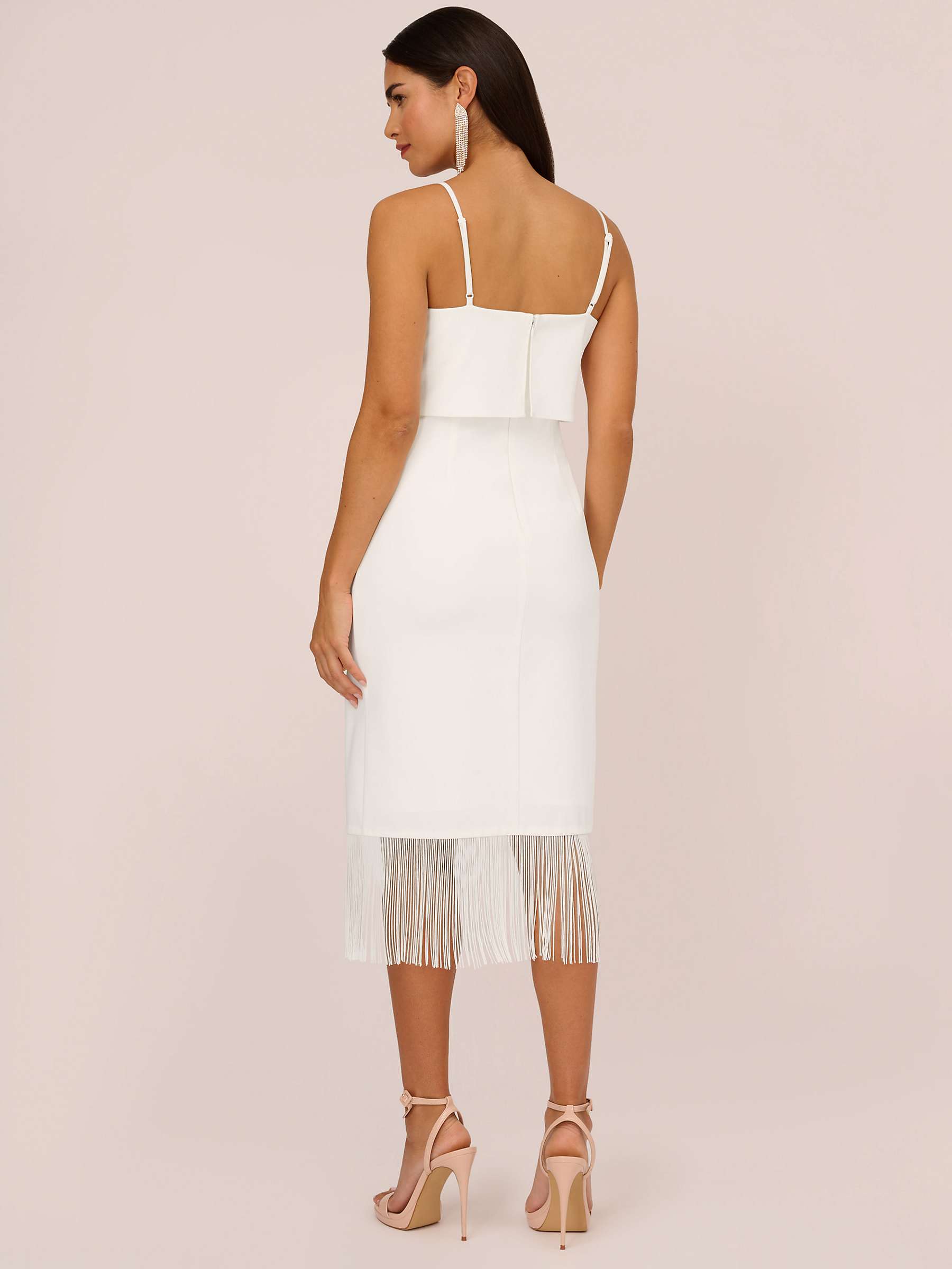 Buy Adrianna Papell Crepe Fringe Midi Dress Online at johnlewis.com
