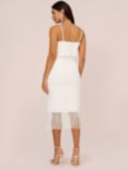 Adrianna Papell Crepe Fringe Midi Dress