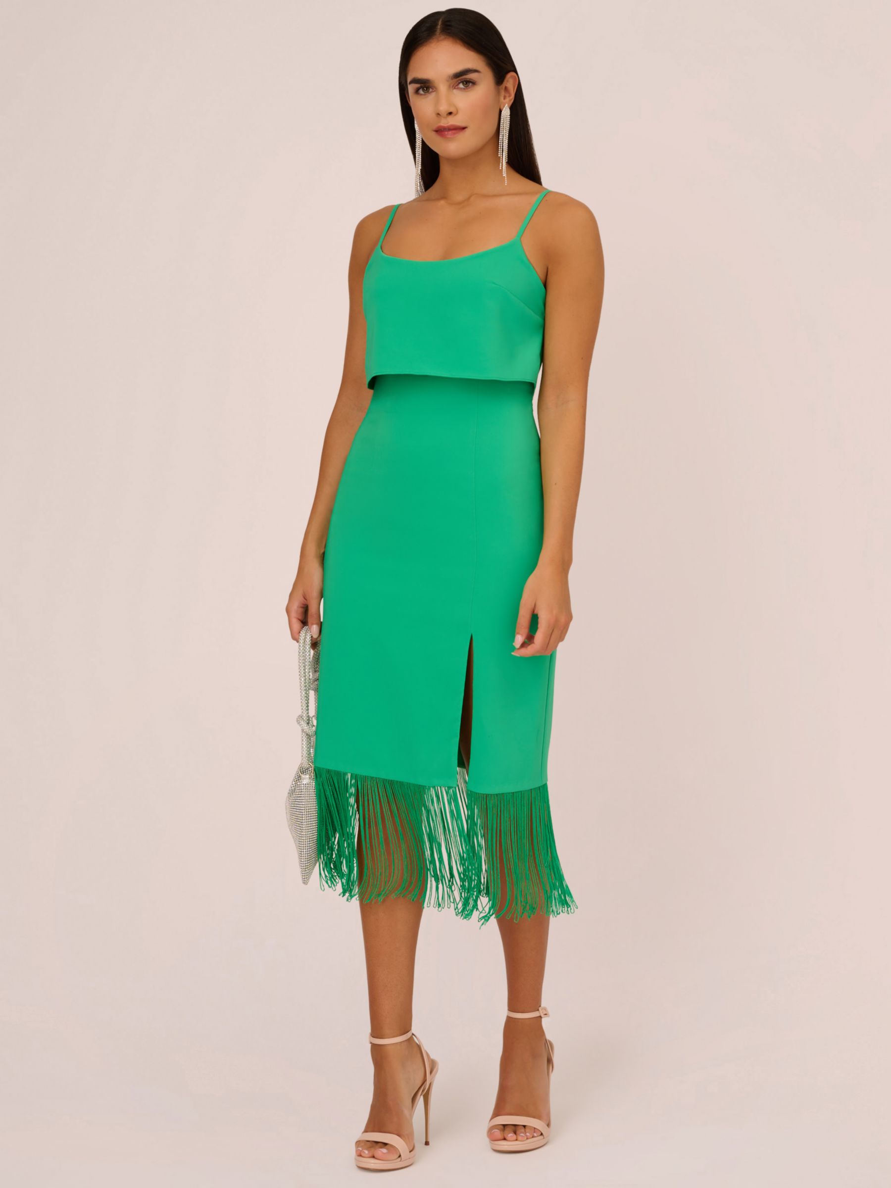 Adrianna papell fringe outlet dress