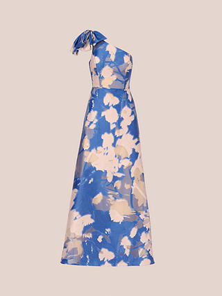 Aidan Mattox by Adrianna Papell One Shoulder Burnout Maxi Dress, Royal Sapphire