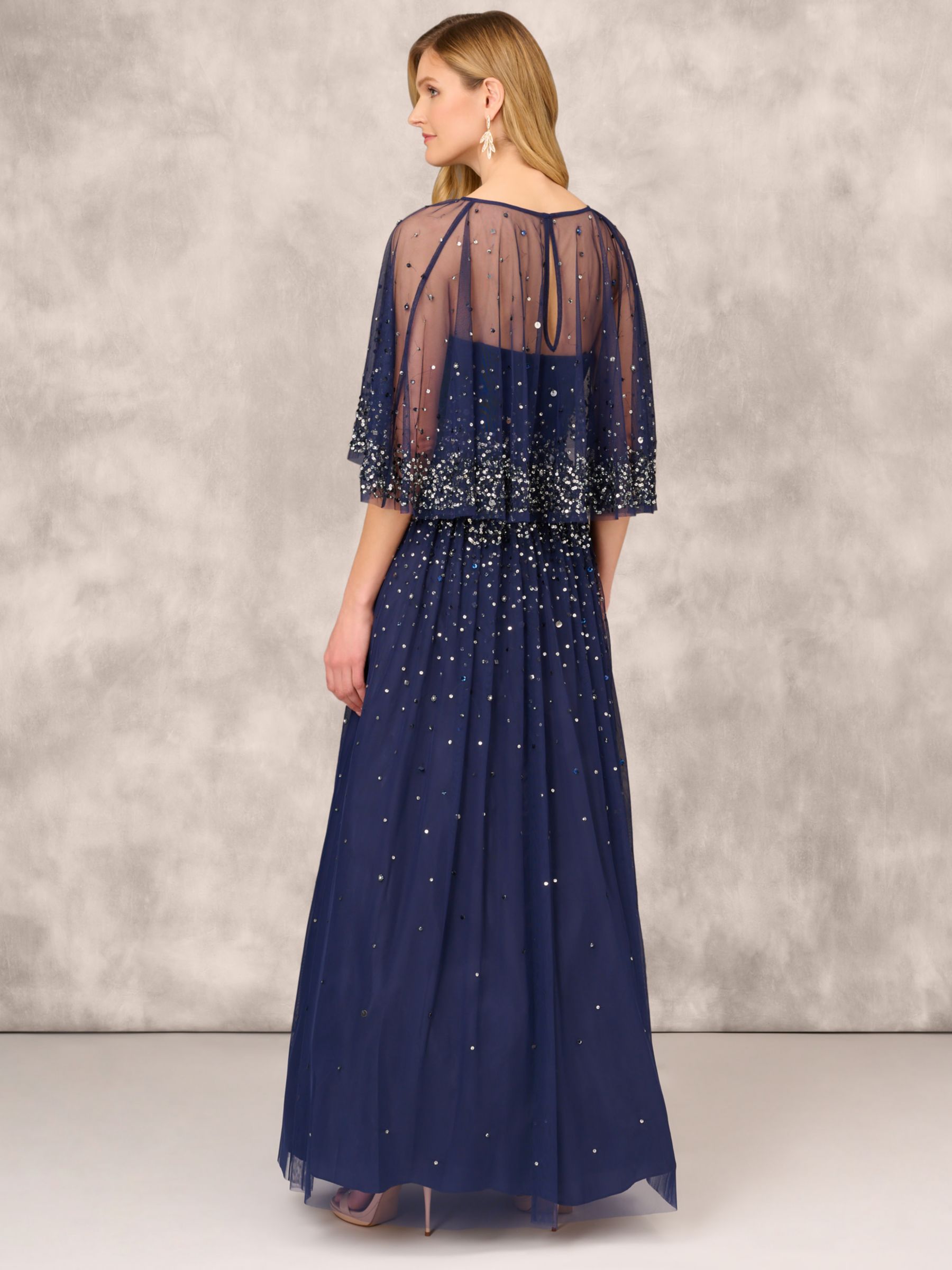 Aidan Mattox by Adrianna Papell Beaded Strapless Maxi Dress