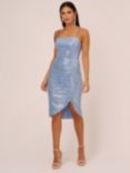 Aidan by Adrianna Papell Metallic Knit Ruched Dress, Air Force
