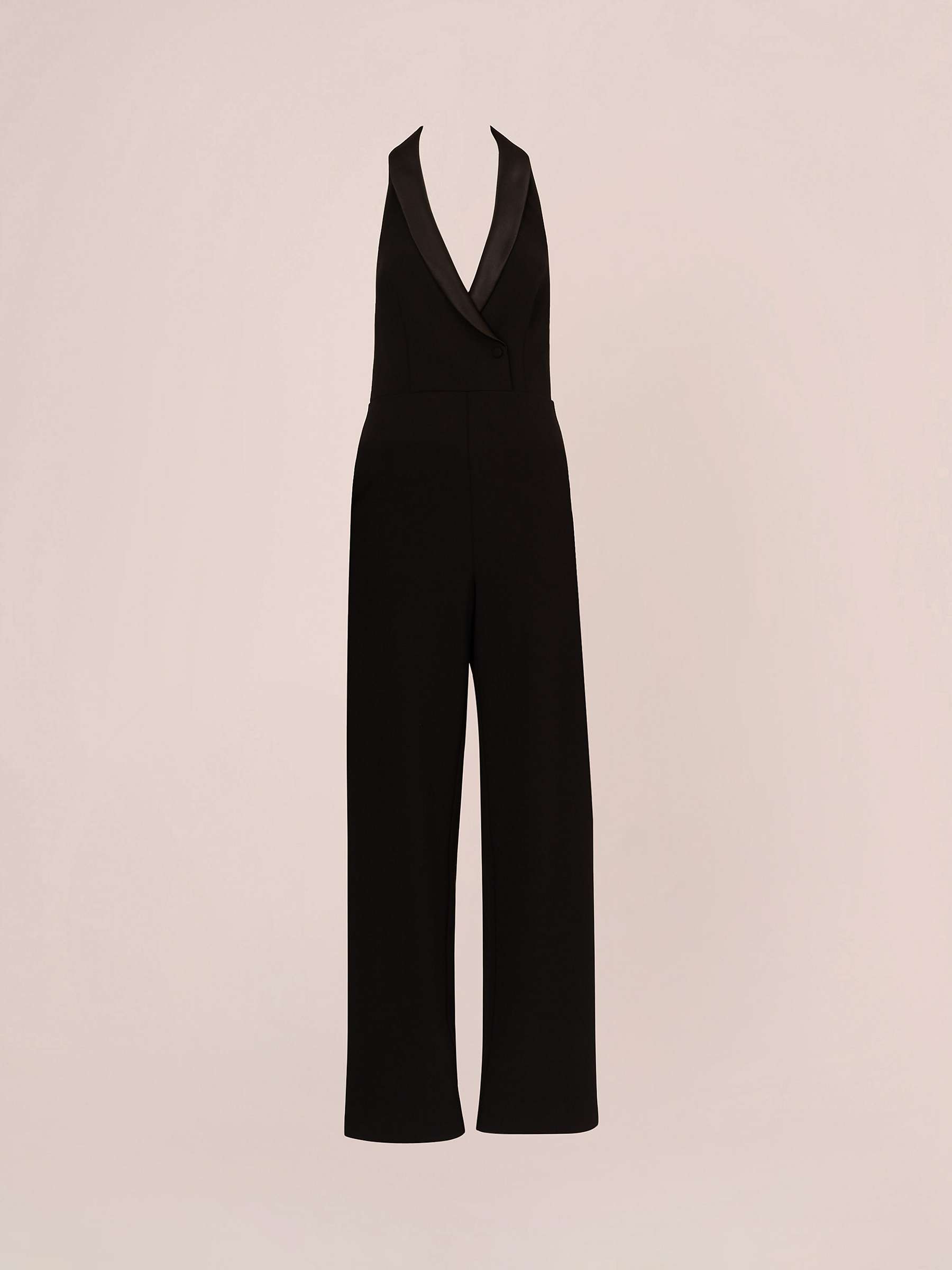 Buy Aidan by Adrianna Papell Tuxedo Crepe Jumpsuit, Black Online at johnlewis.com
