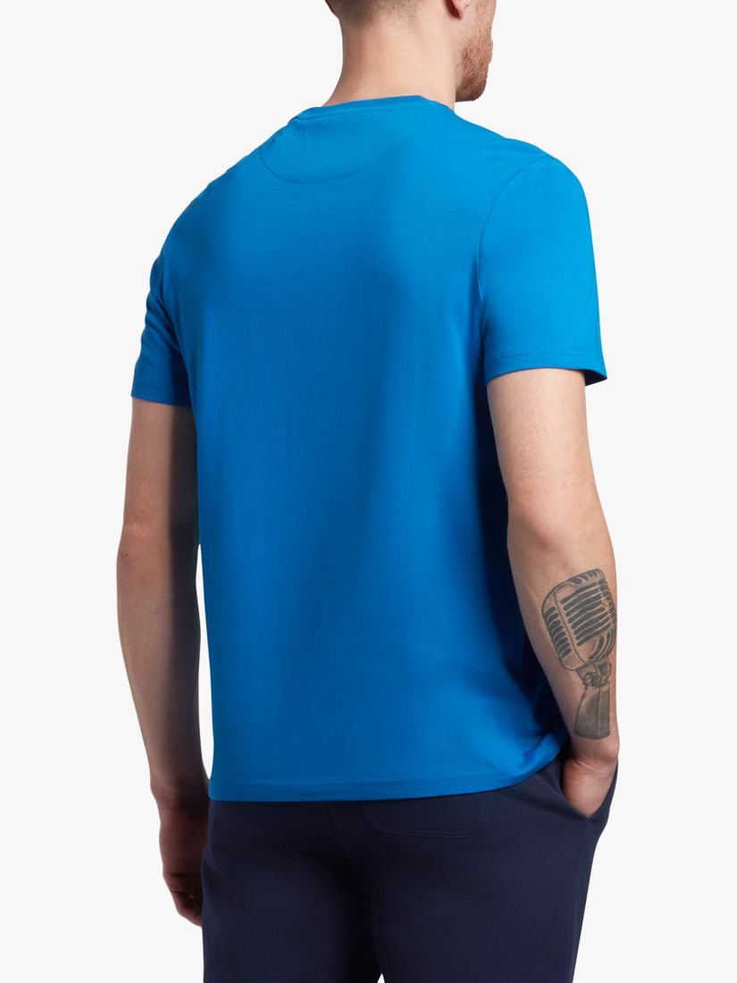 Lyle & Scott Cotton Logo T-Shirt, Bright Blue at John Lewis & Partners