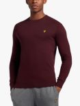 Lyle & Scott Crew Neck Merino Wool Blend Jumper, Burgundy