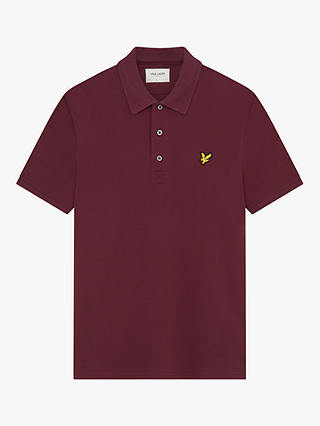 Lyle & Scott Short Sleeve Polo Shirt, Burgundy