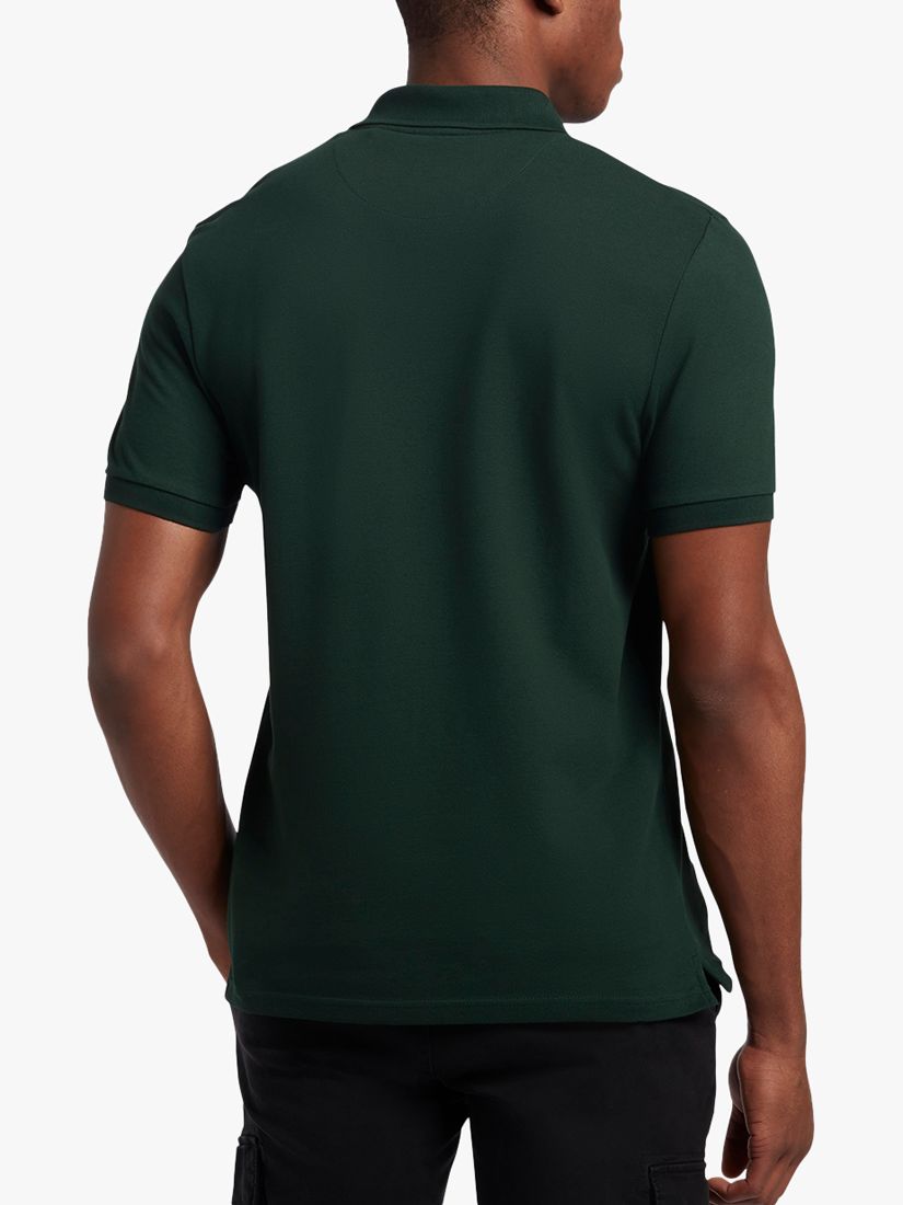 Lyle & Scott Short Sleeve Polo Shirt, Dark Green at John Lewis & Partners