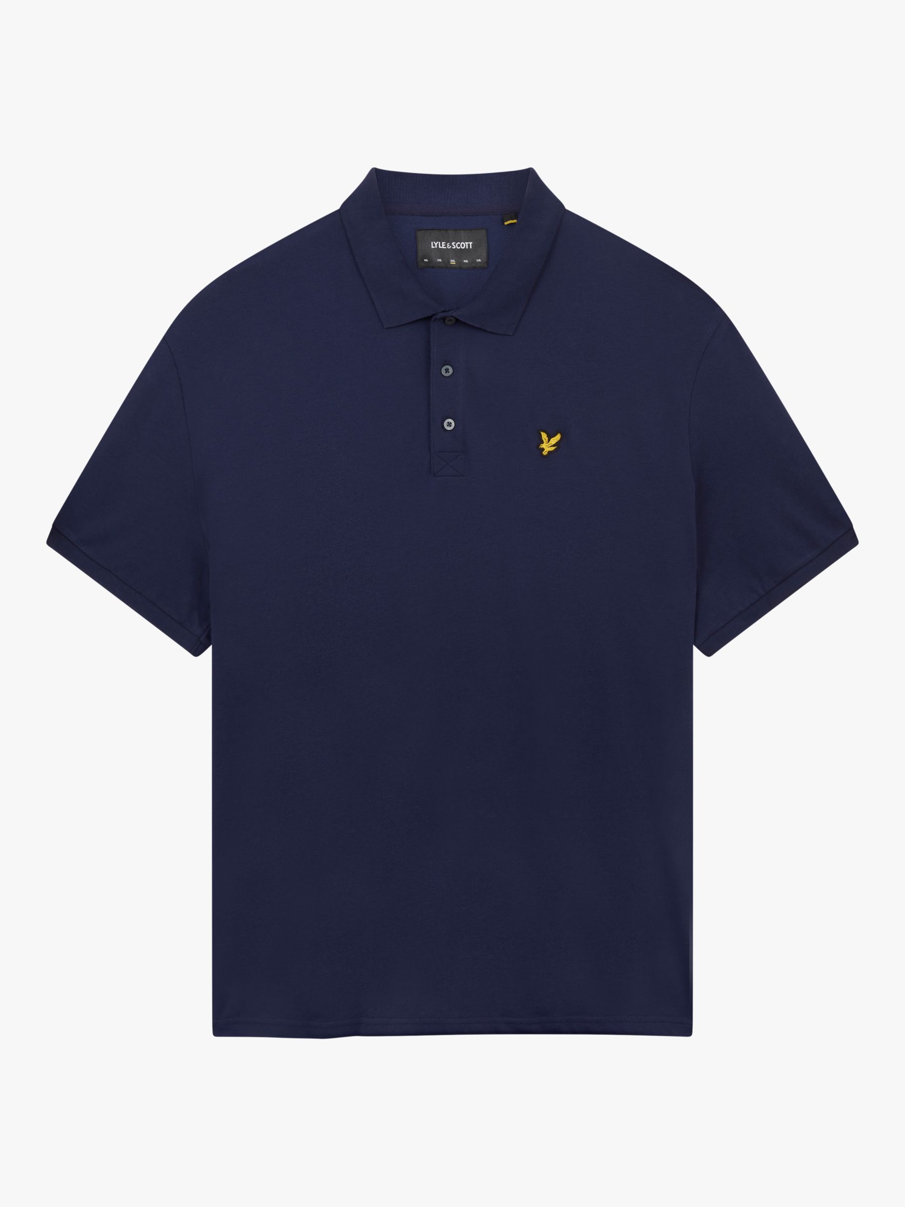 Lyle & Scott Short Sleeve Polo Shirt, Navy at John Lewis & Partners