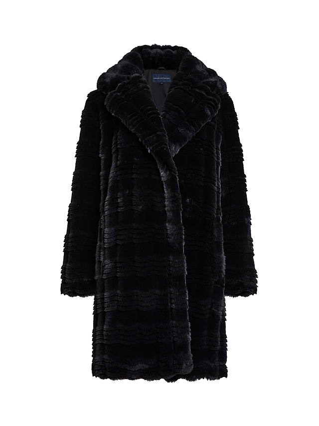 French Connection Daryn Faux Fur Coat, Blackout