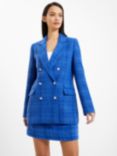French Connection Cammie Shimmer Blazer, Blue Light