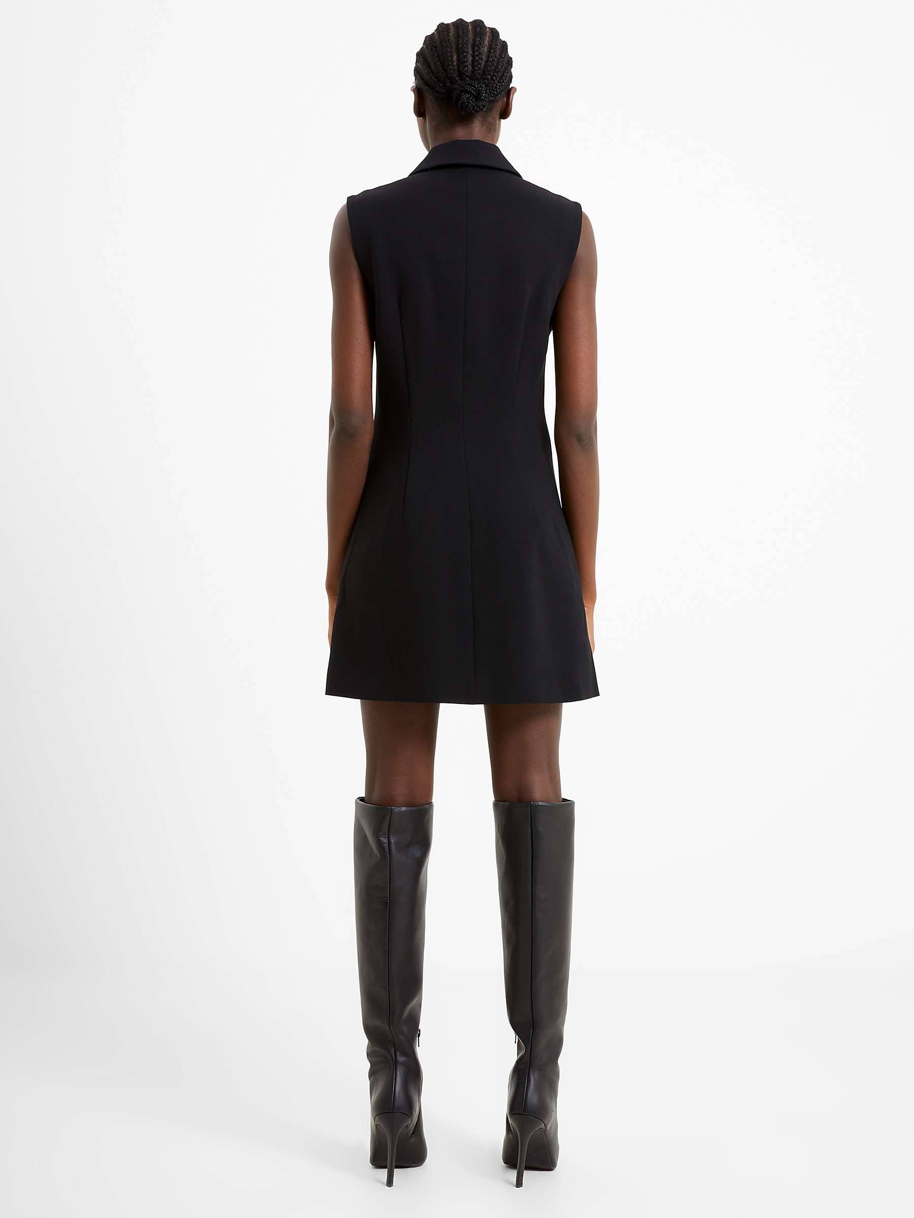 Buy French Connection Whisper Sleeveless Dress, Black Online at johnlewis.com