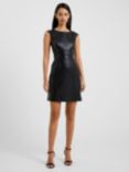 French Connection Crolenda Synthetic Leather Dress, Blackout