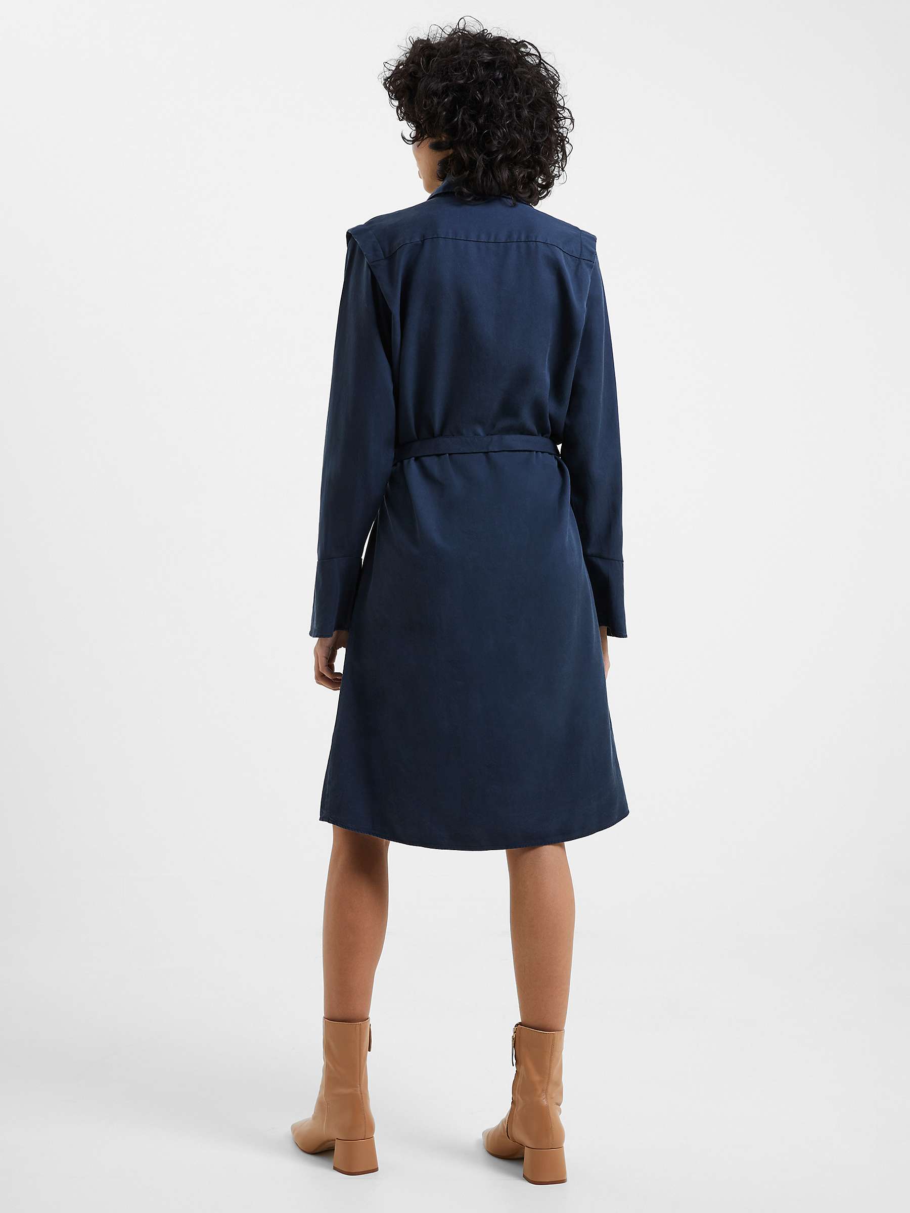 Buy French Connection Andrea Plain Shirt Dress, Marine Online at johnlewis.com