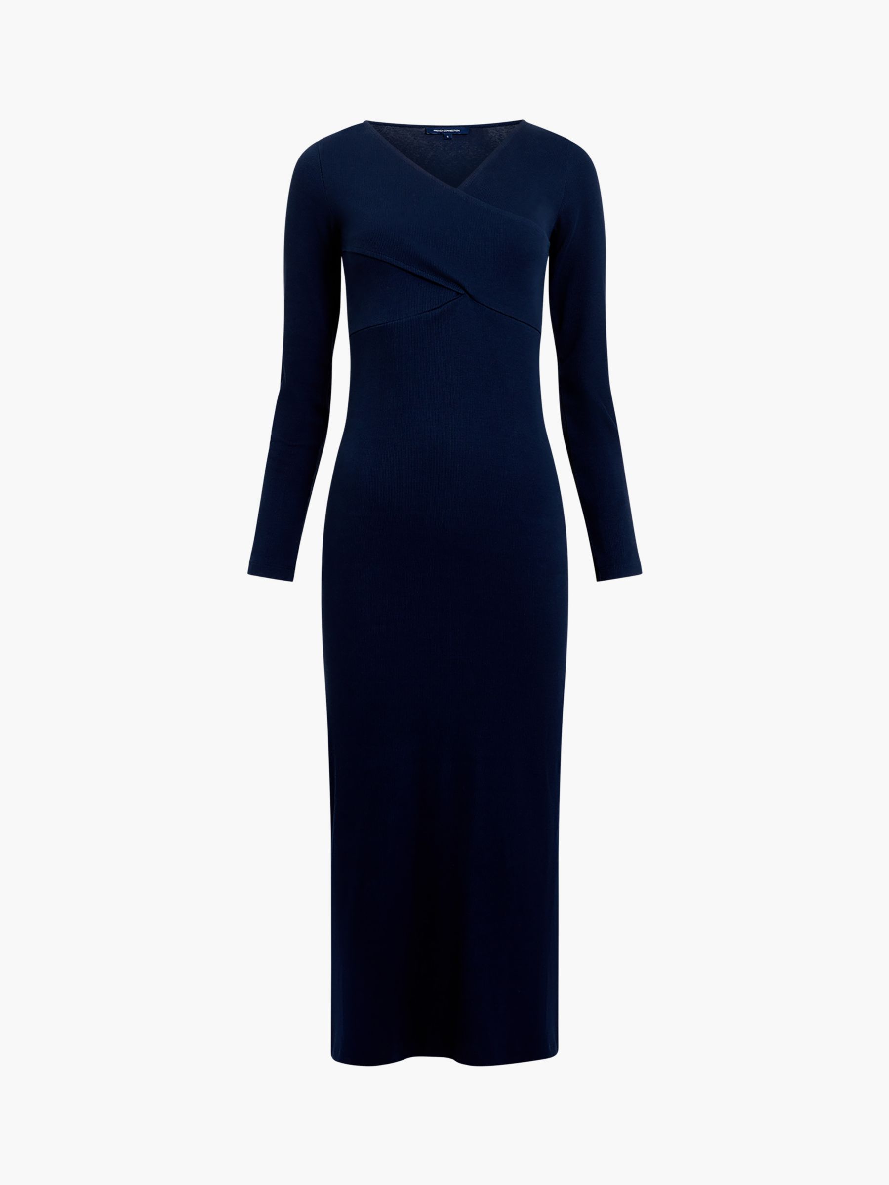 Buy French Connection Rassia Crossover Midi Dress, Marine Online at johnlewis.com