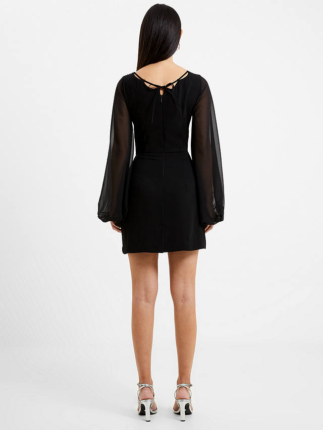 French Connection Addinala Crepe Mini Dress, Black