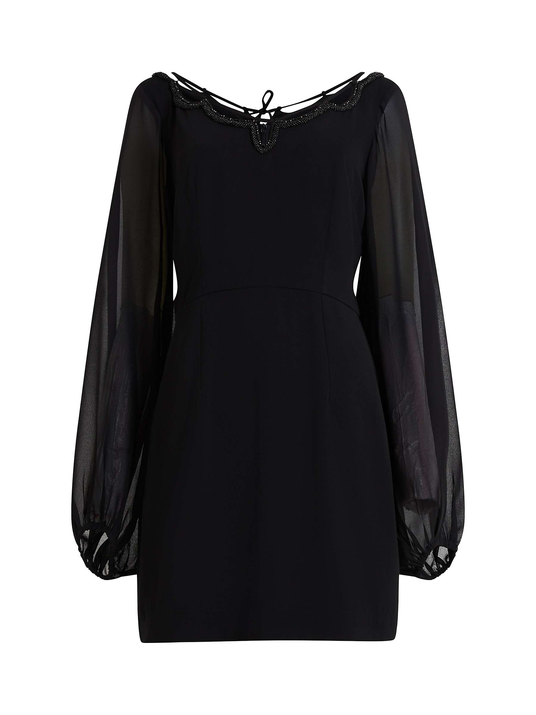 Buy French Connection Addinala Crepe Mini Dress, Black Online at johnlewis.com