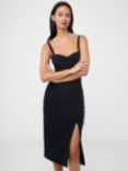 French Connection Echo Sheath Midi Dress, Blackout, Blackout