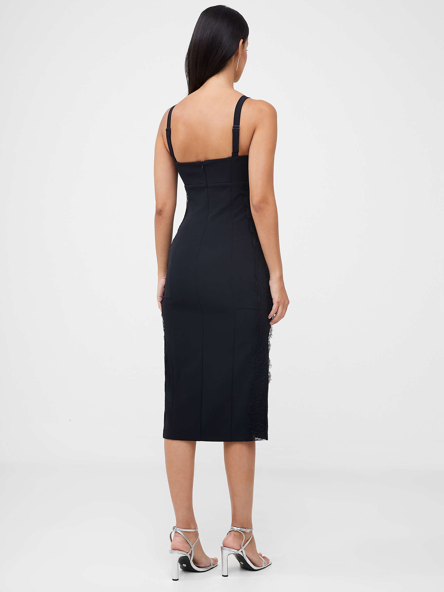 Buy French Connection Echo Sheath Midi Dress, Blackout Online at johnlewis.com