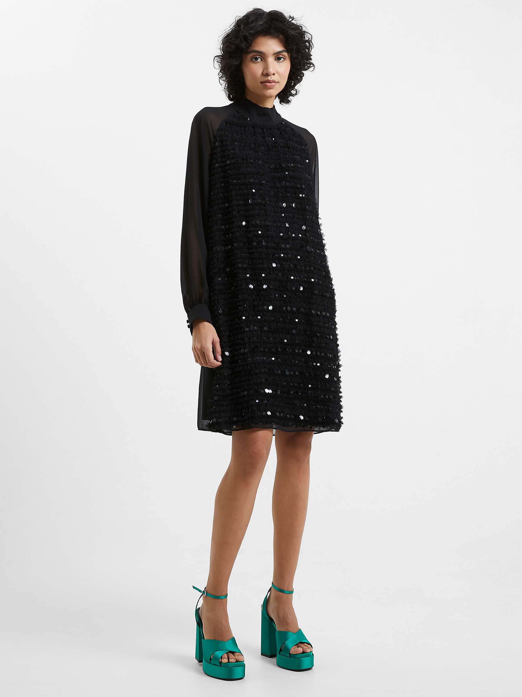 Buy French Connection Carina Dress, Blackout Online at johnlewis.com