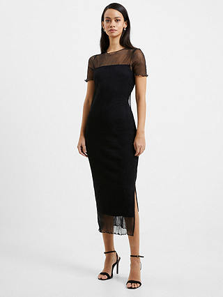 French Connection Saskia Ruched Dress, Black