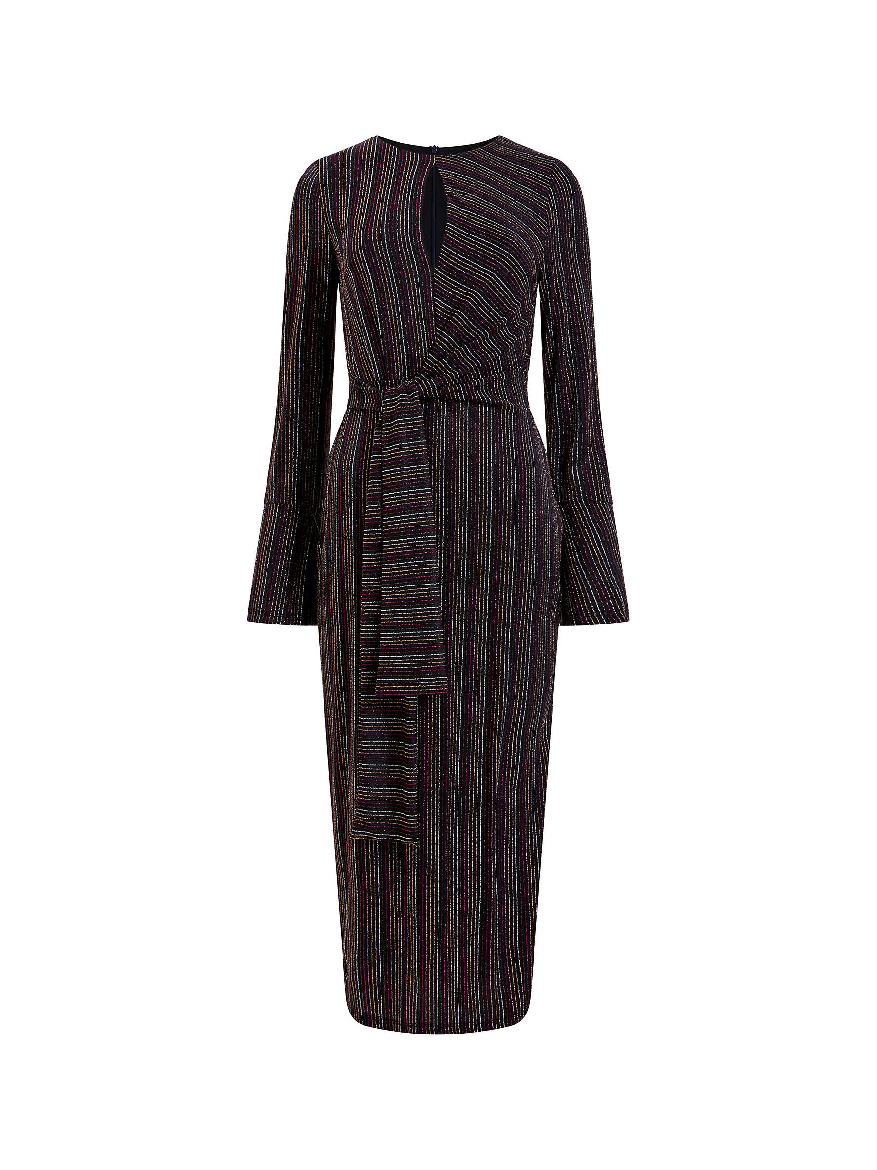Buy French Connection Paula Keyhole Midi Dress, Black Online at johnlewis.com