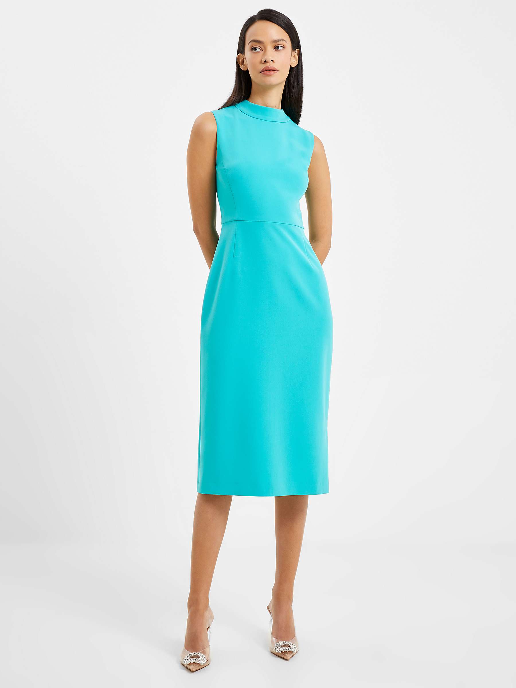 Buy French Connection Echo Crepe Mock Neck Dress Online at johnlewis.com