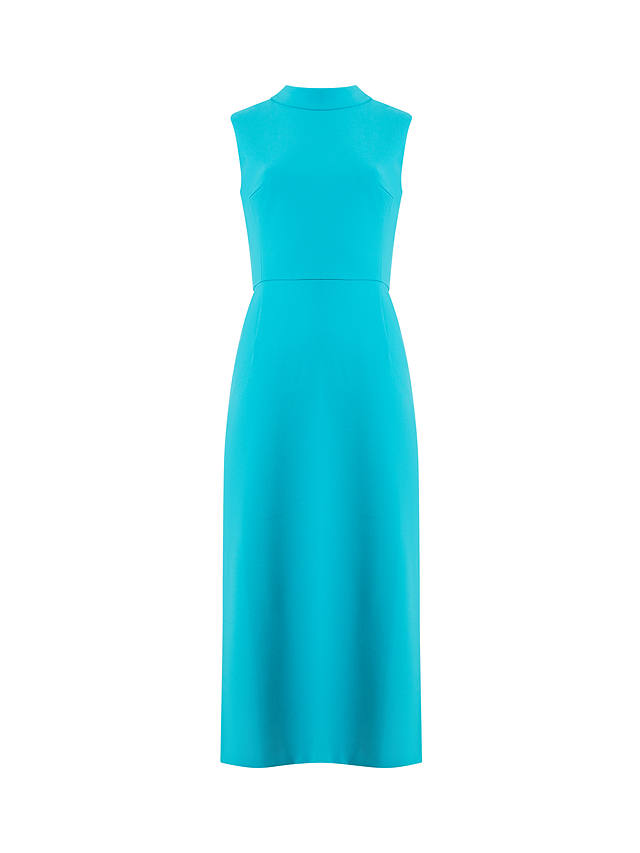 French Connection Echo Crepe Mock Neck Dress, Jaded Teal