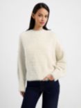 French Connection Meena Fluffy Jumper, Classic Cream, Classic Cream