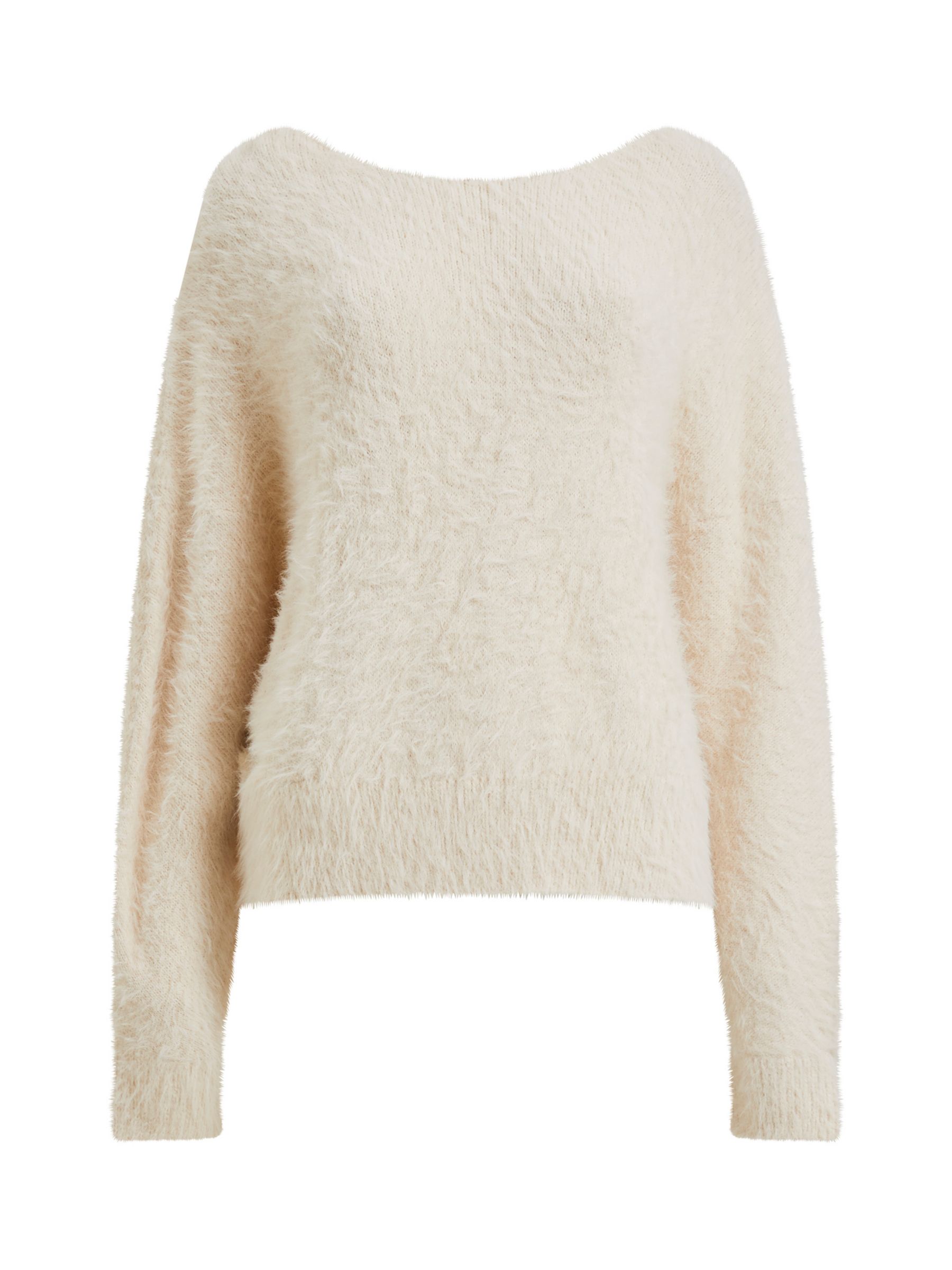 Buy French Connection Meena Fluffy Jumper, Classic Cream Online at johnlewis.com