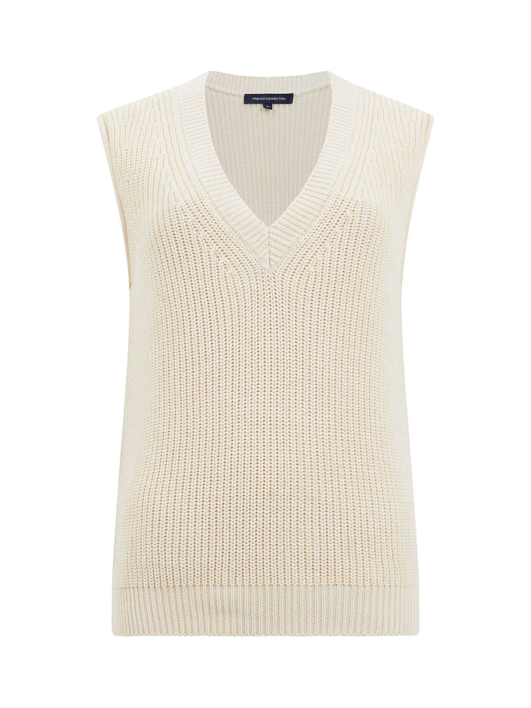 French Connection Lily Mozart Cotton Vest, Classic Cream at John Lewis ...