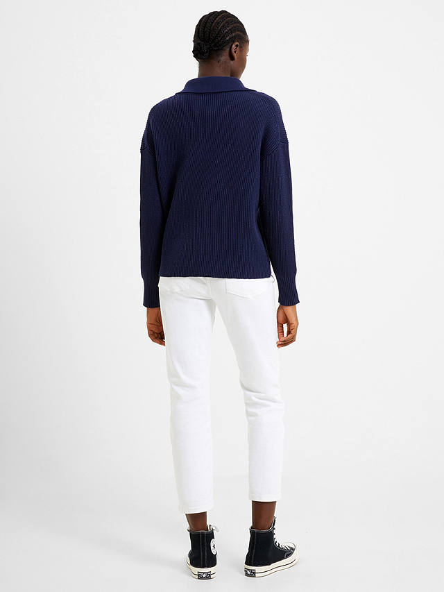 French Connection Janica Cotton Blend Jumper, Indigo