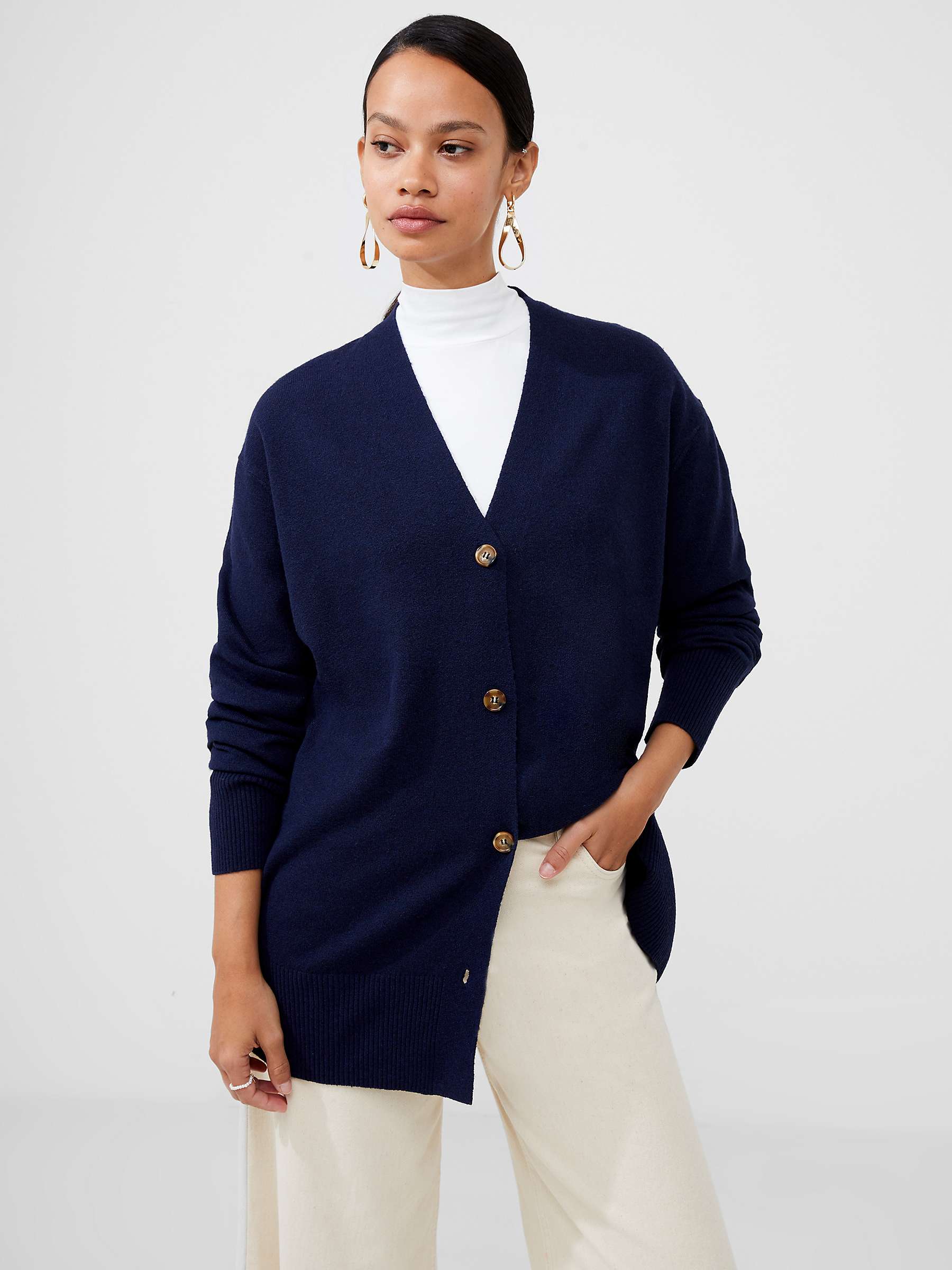 Buy French Connection Vhari Knit Cardigan, Marine Online at johnlewis.com