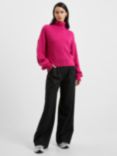 French Connection Jini Cable Knit Jumper, Fuchsia