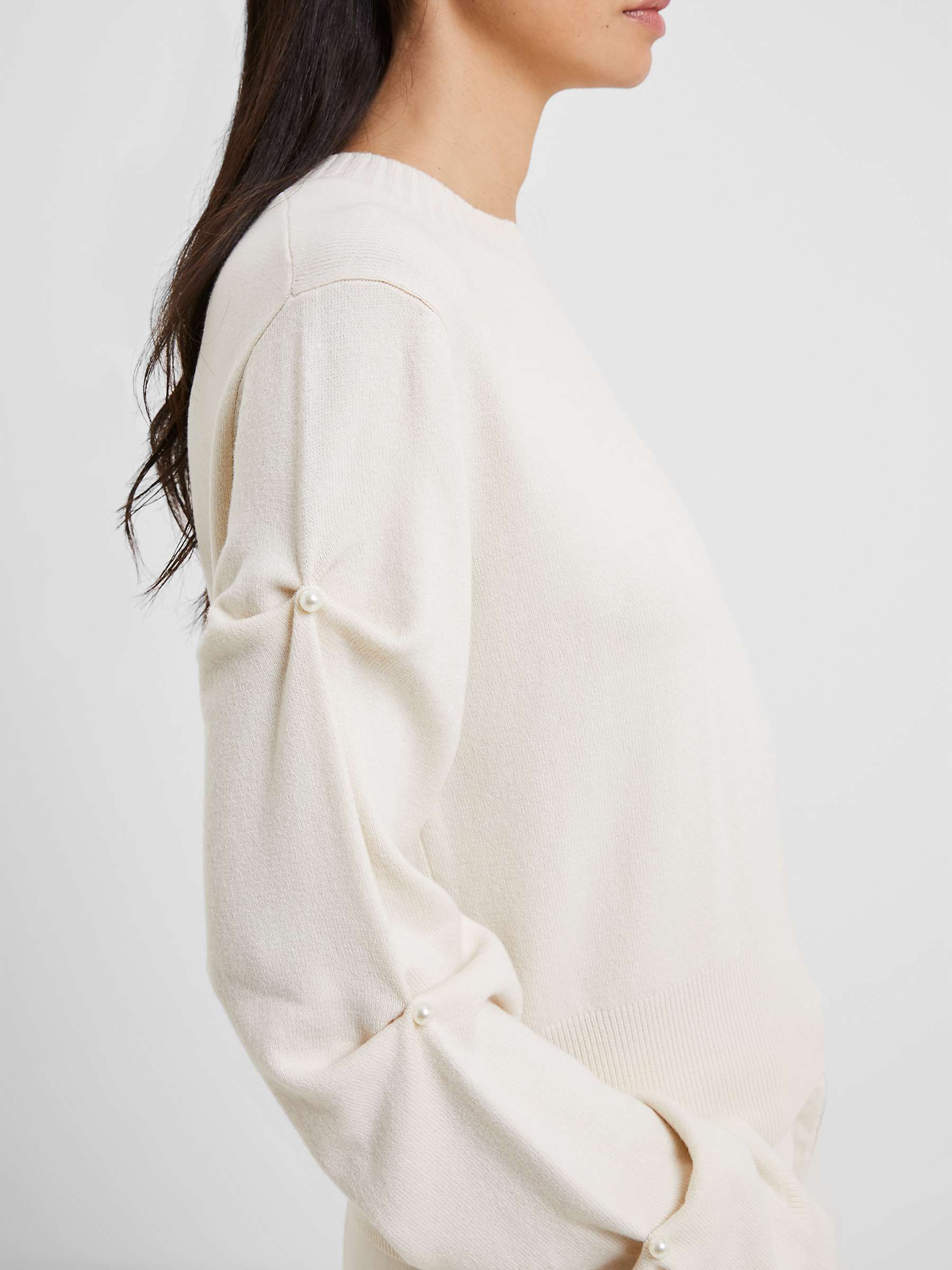 Buy French Connection Babysoft Embroidered Jumper, Classic Cream Online at johnlewis.com