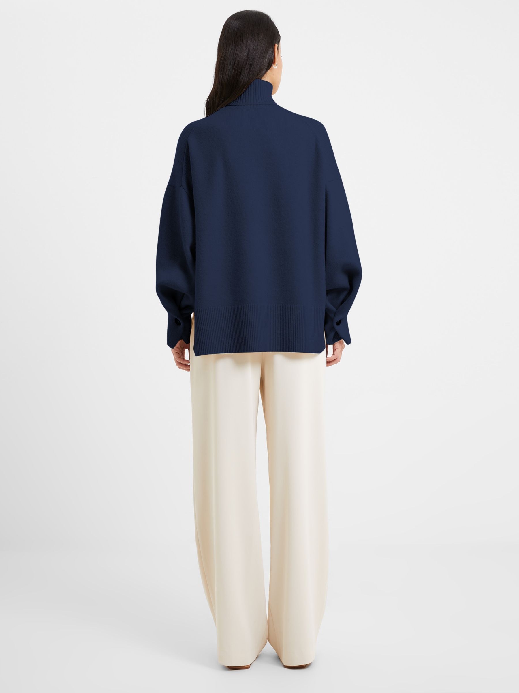 French Connection Kezia Roll Neck Jumper, Marine at John Lewis & Partners