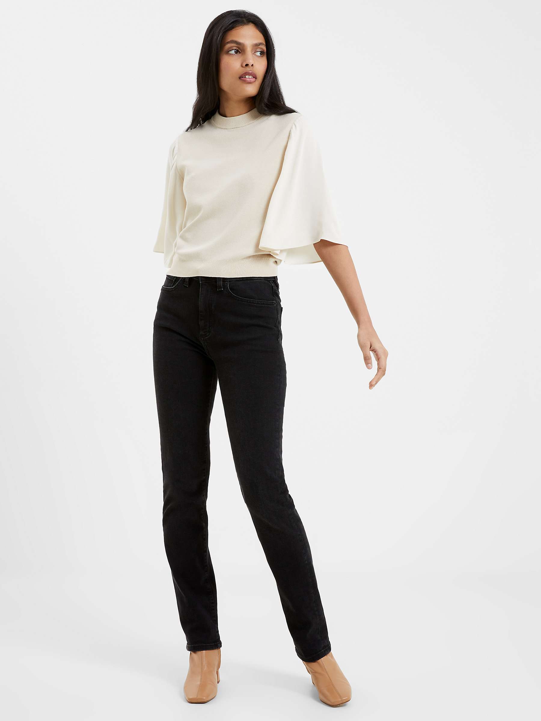 Buy French Connection Krista Anglel Sleeve Jumper, Classic Cream Online at johnlewis.com