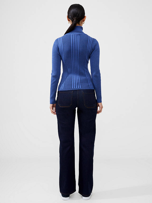 French Connection Mari Roll Neck Jumper, Coastal Fjord