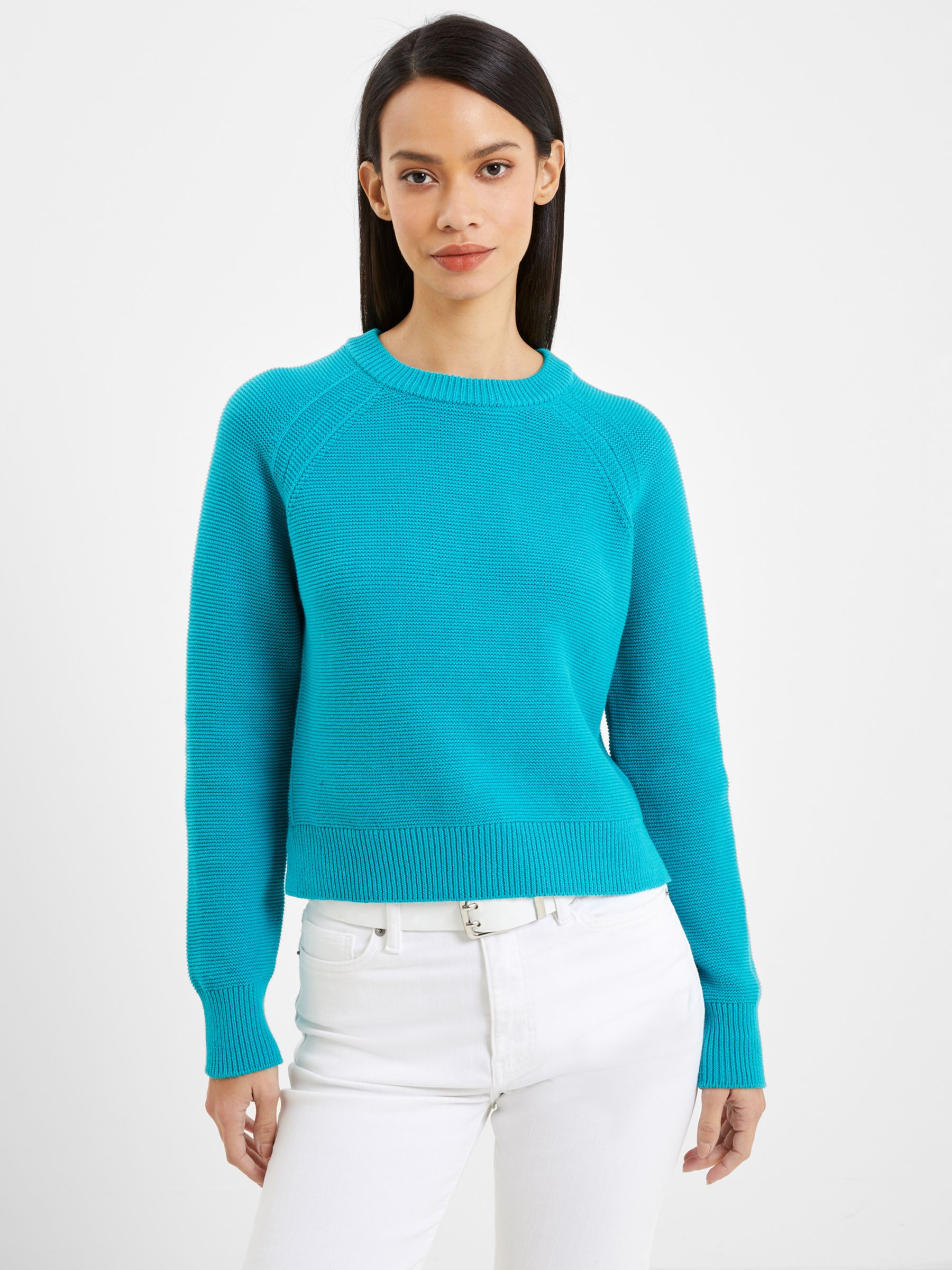 French Connection Lilly Crew Jumper, Jaded Teal, XS