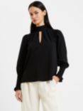 French Connection Crepe High Neck Top