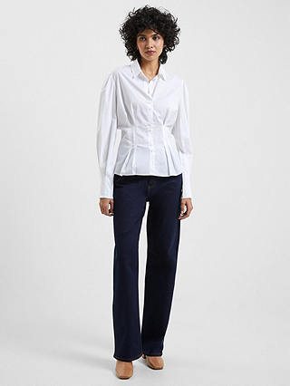 French Connection Rhodes Cotton Poplin Shirt, Linen White