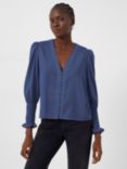 French Connection V Neck Crepe Blouse