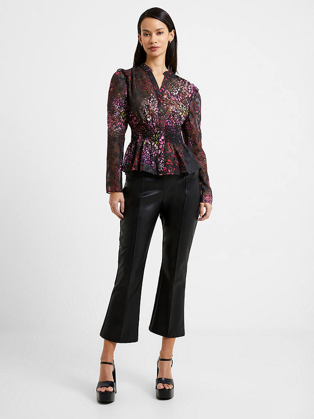 French Connection Elsie Abstract Shirt, Blackout