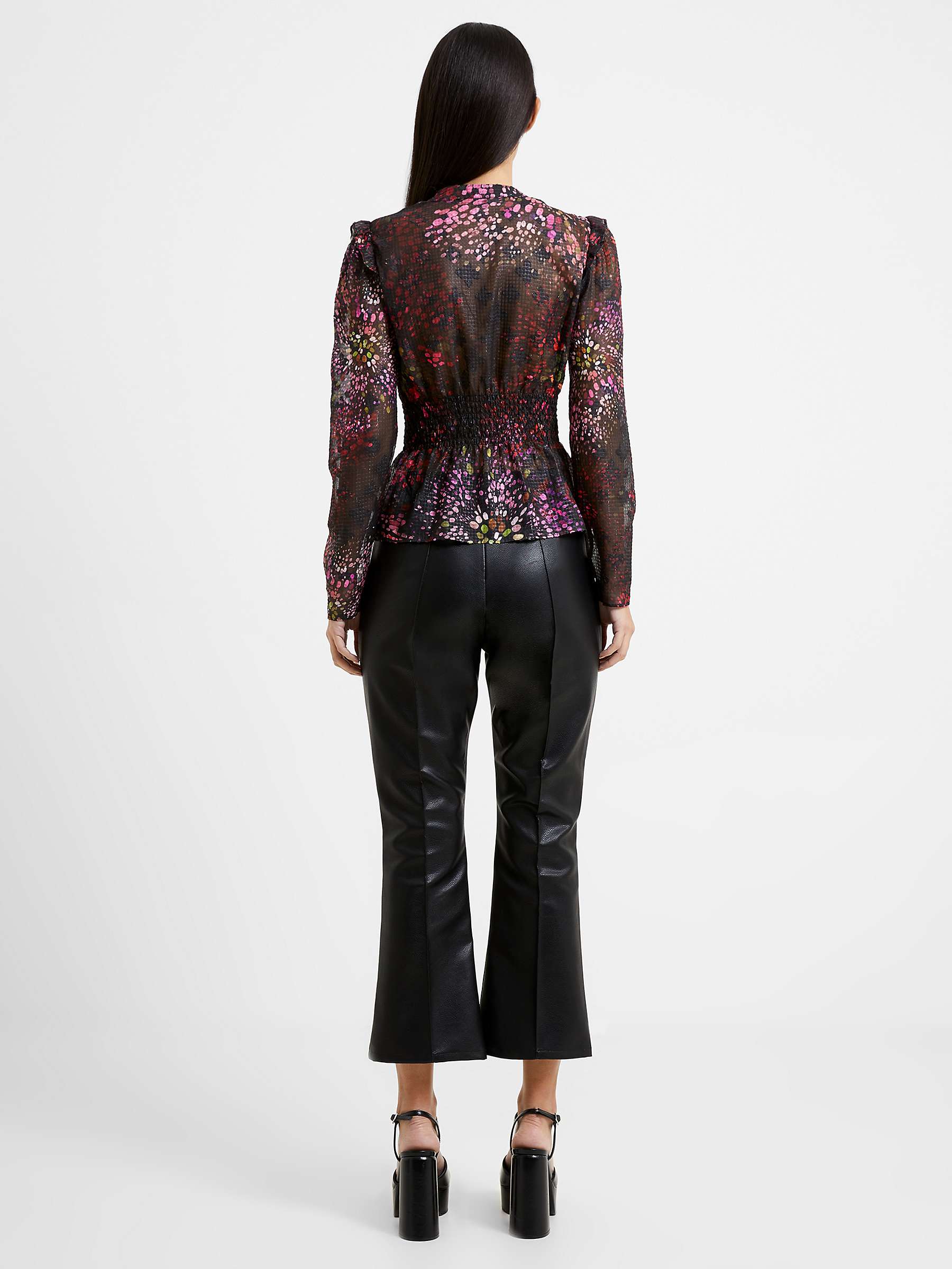 Buy French Connection Elsie Abstract Shirt, Blackout Online at johnlewis.com