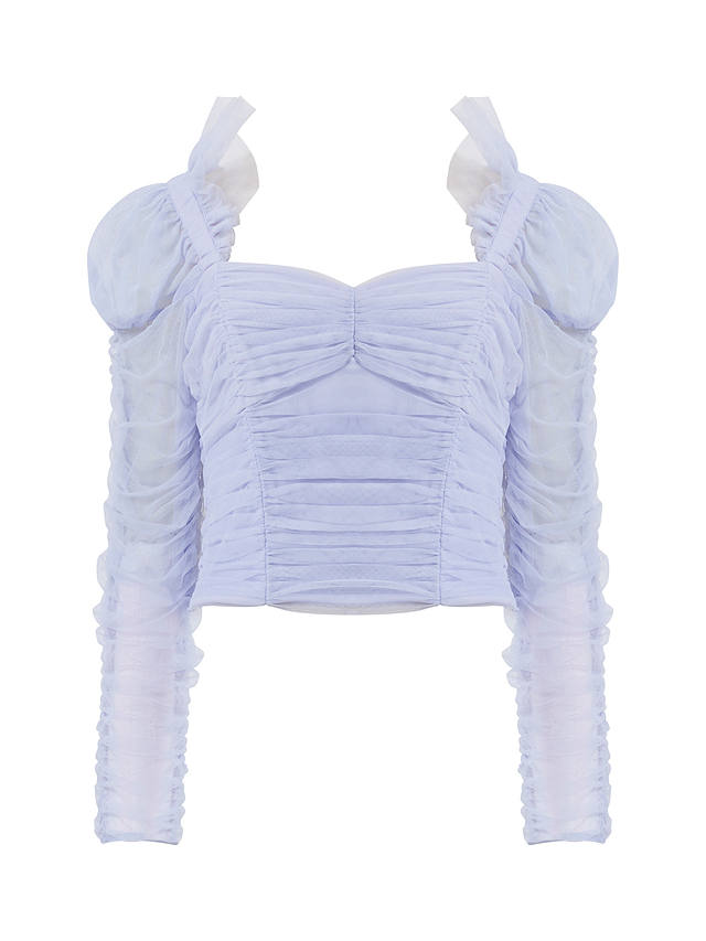 French Connection Edrea Tulle Top, Cosmic Sky