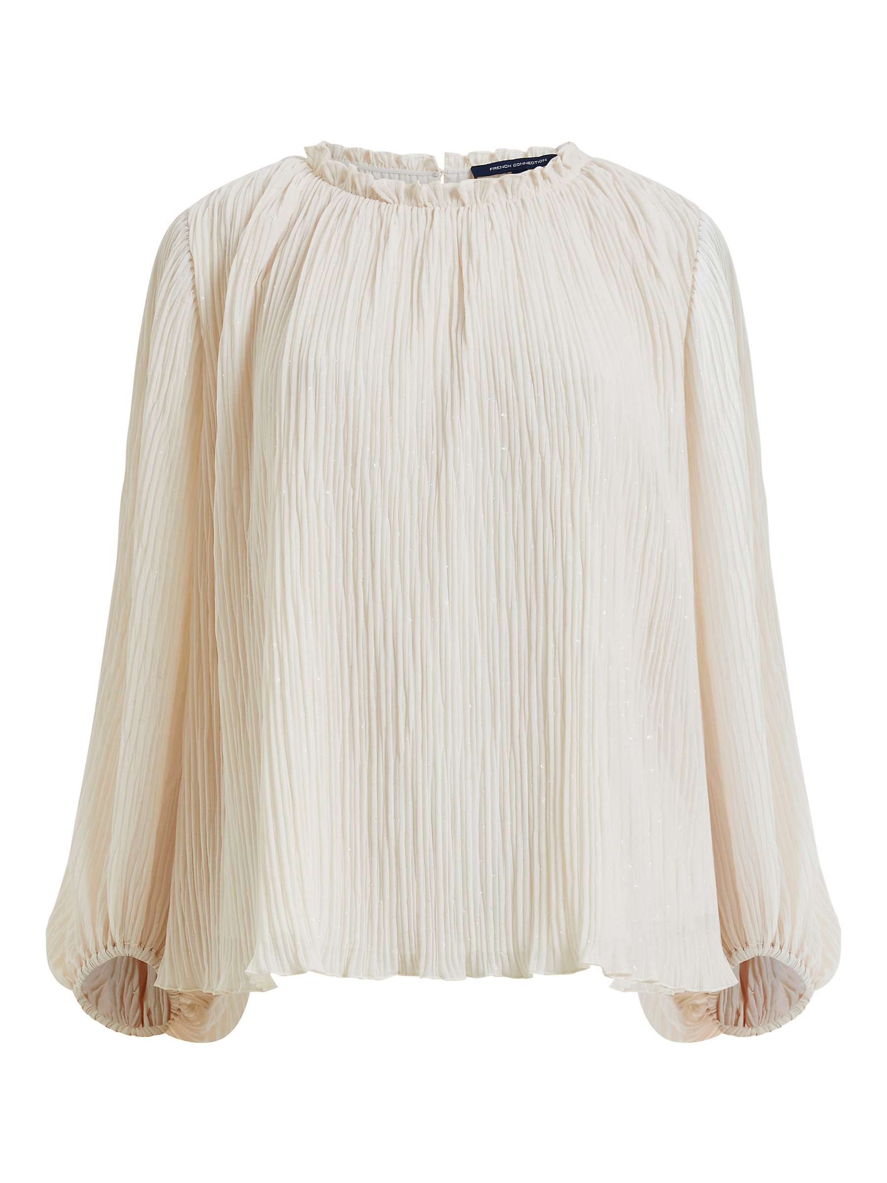 Buy French Connection Callie Lurex Pleated Top Online at johnlewis.com