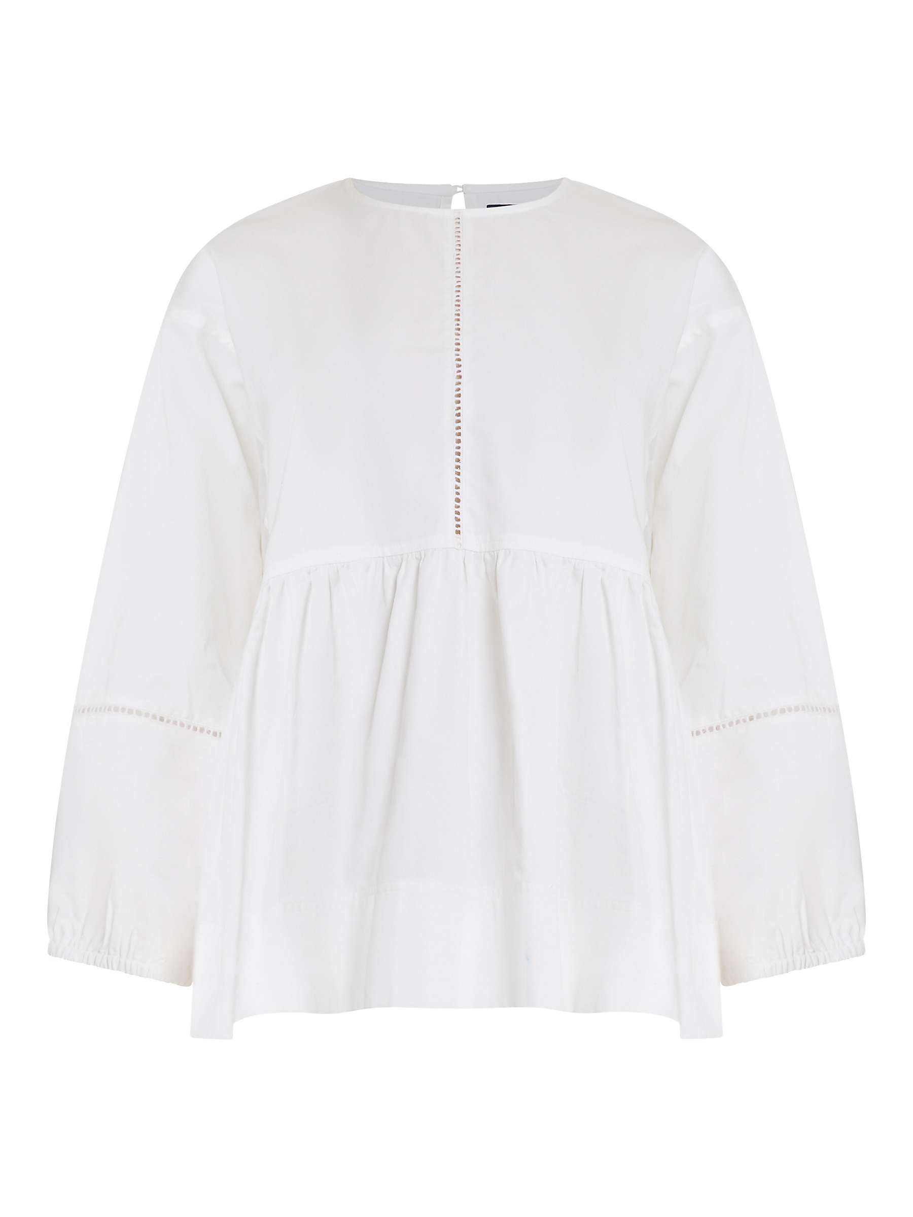 Buy French Connection Sindey Cotton Top, Winter White Online at johnlewis.com